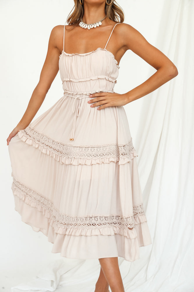 I See You Midi Dress Beige