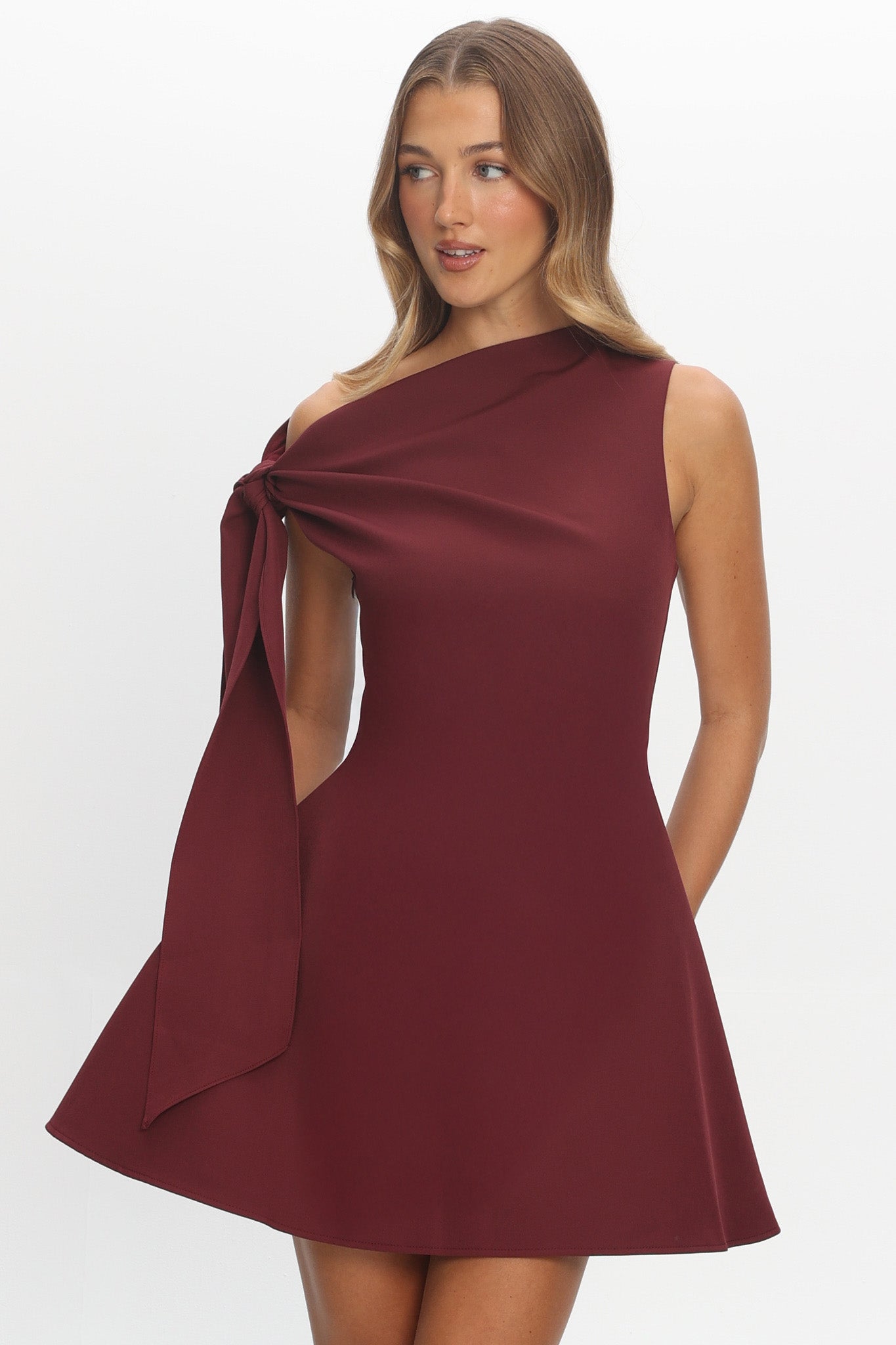It’s A Match Mini Dress Burgundy