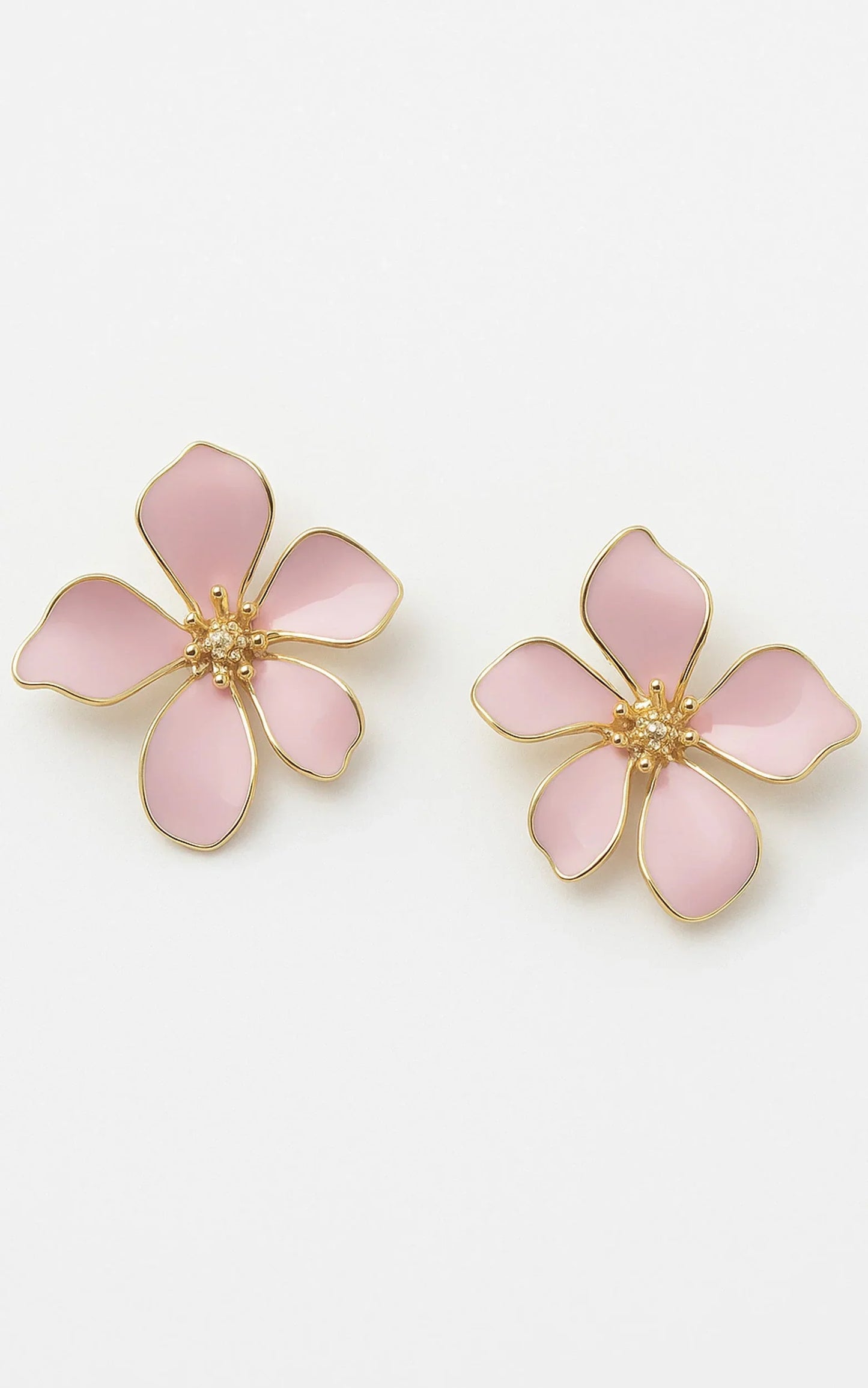 Chaney Enamel Earrings in Pink