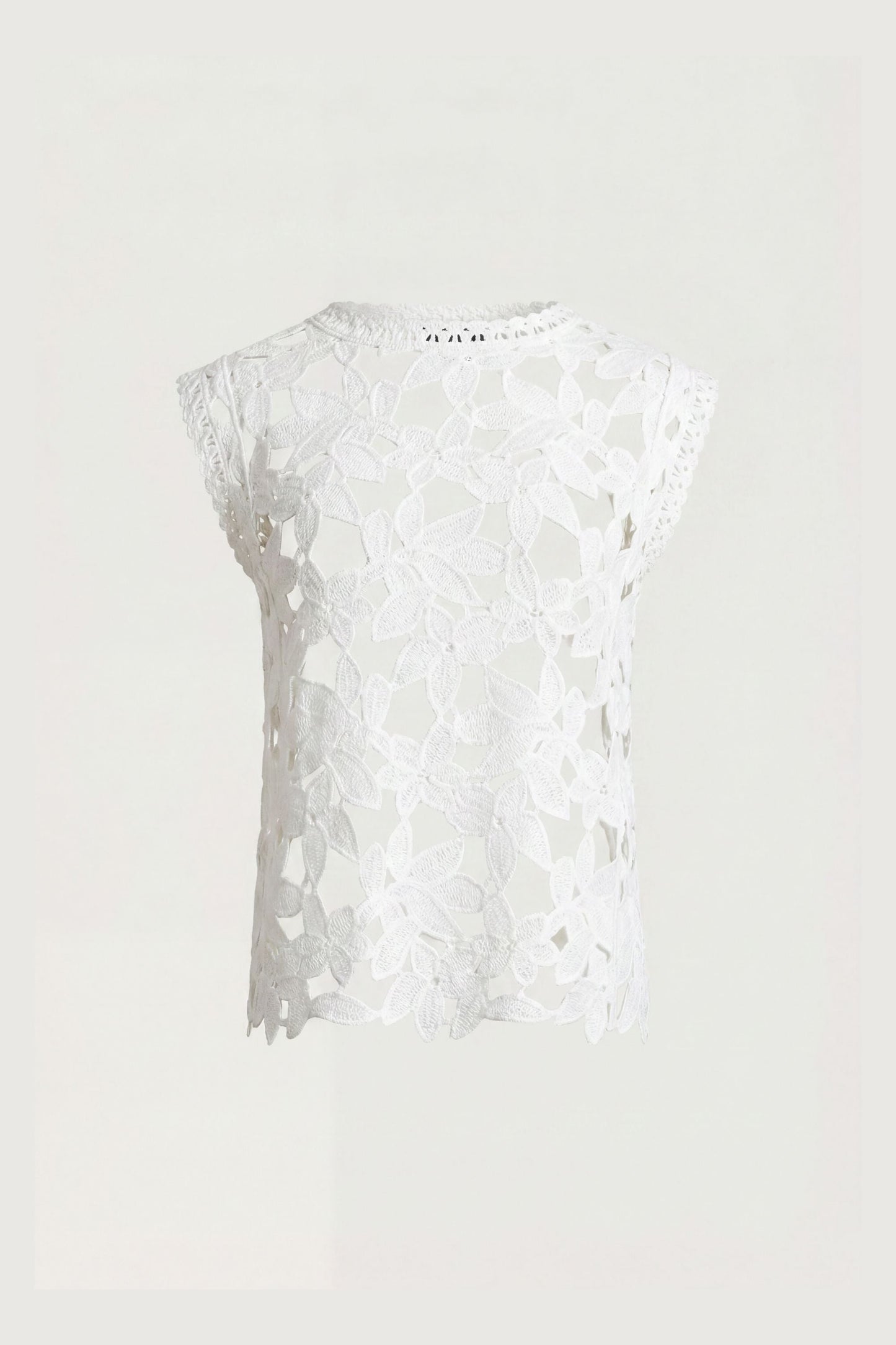 FLORAL GUIPURE LACE WOVEN TOP