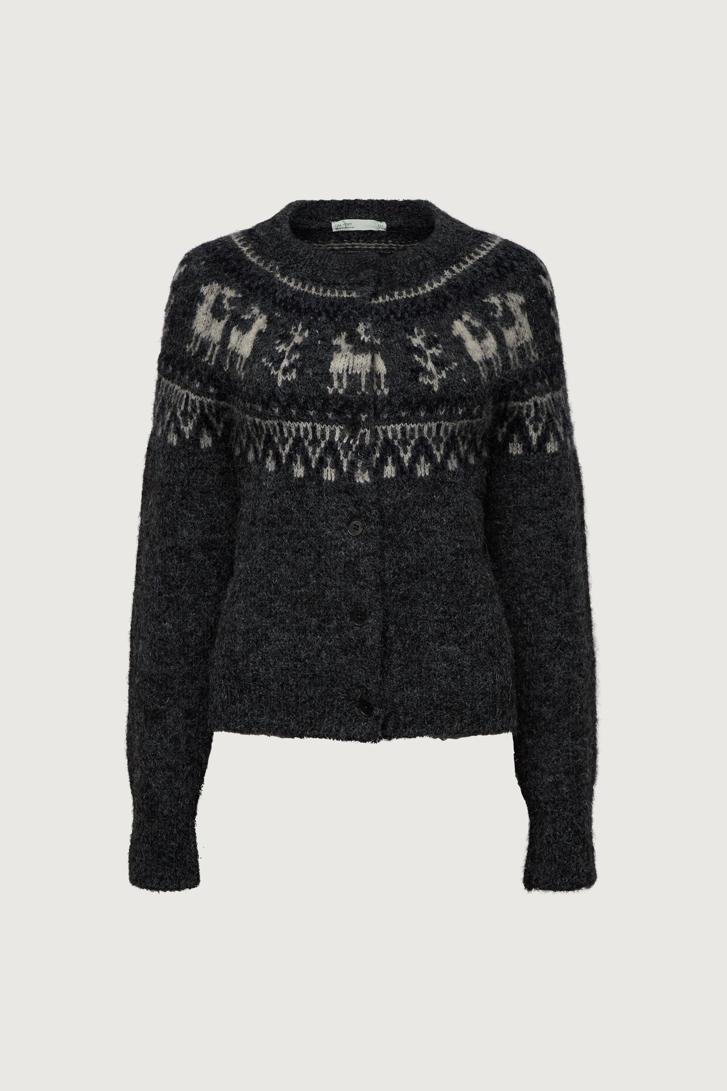 WOOL BLEND FAIR ISLE CARDIGAN