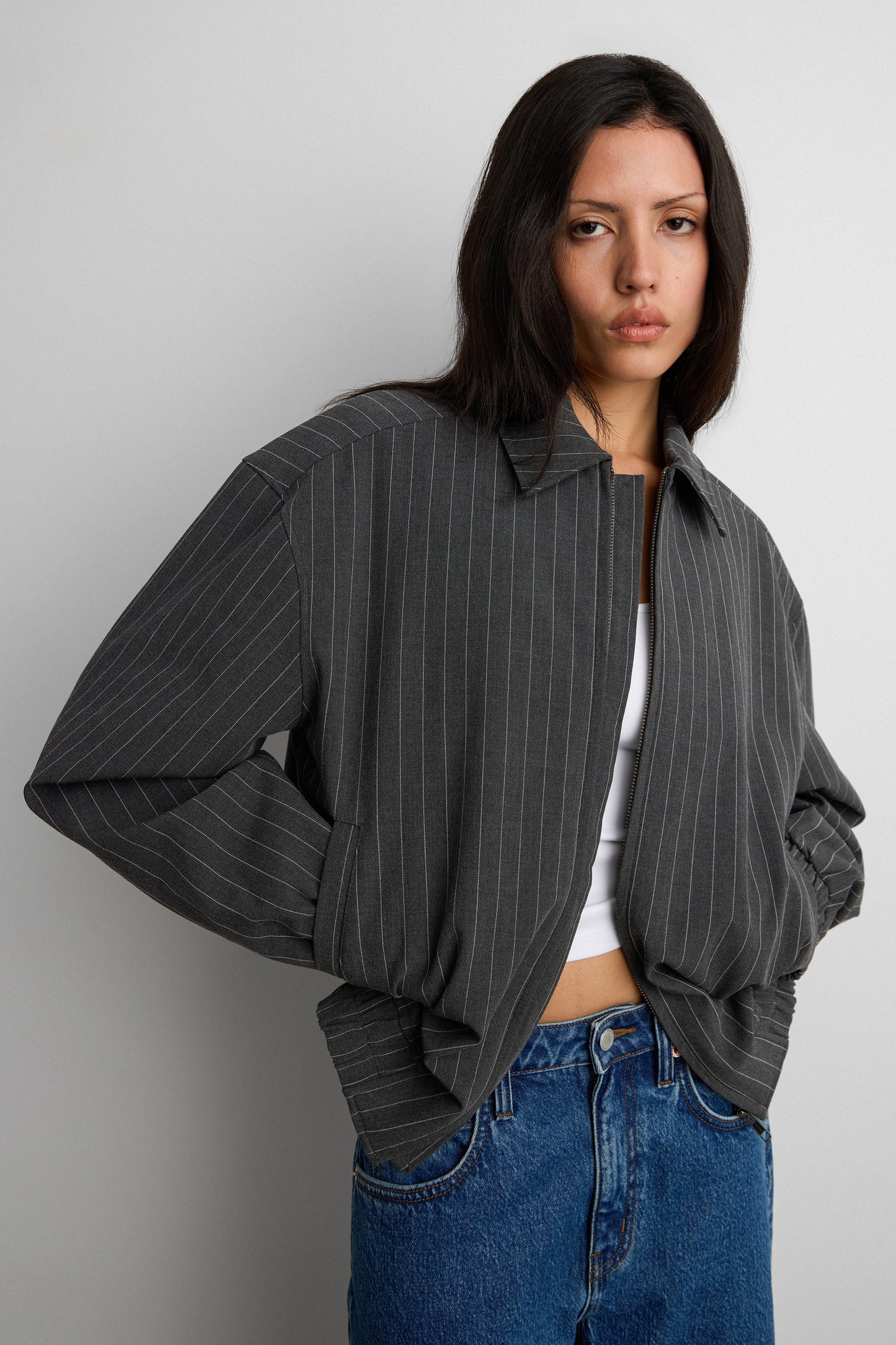 TAILORED QUILTED BOMBER JACKET