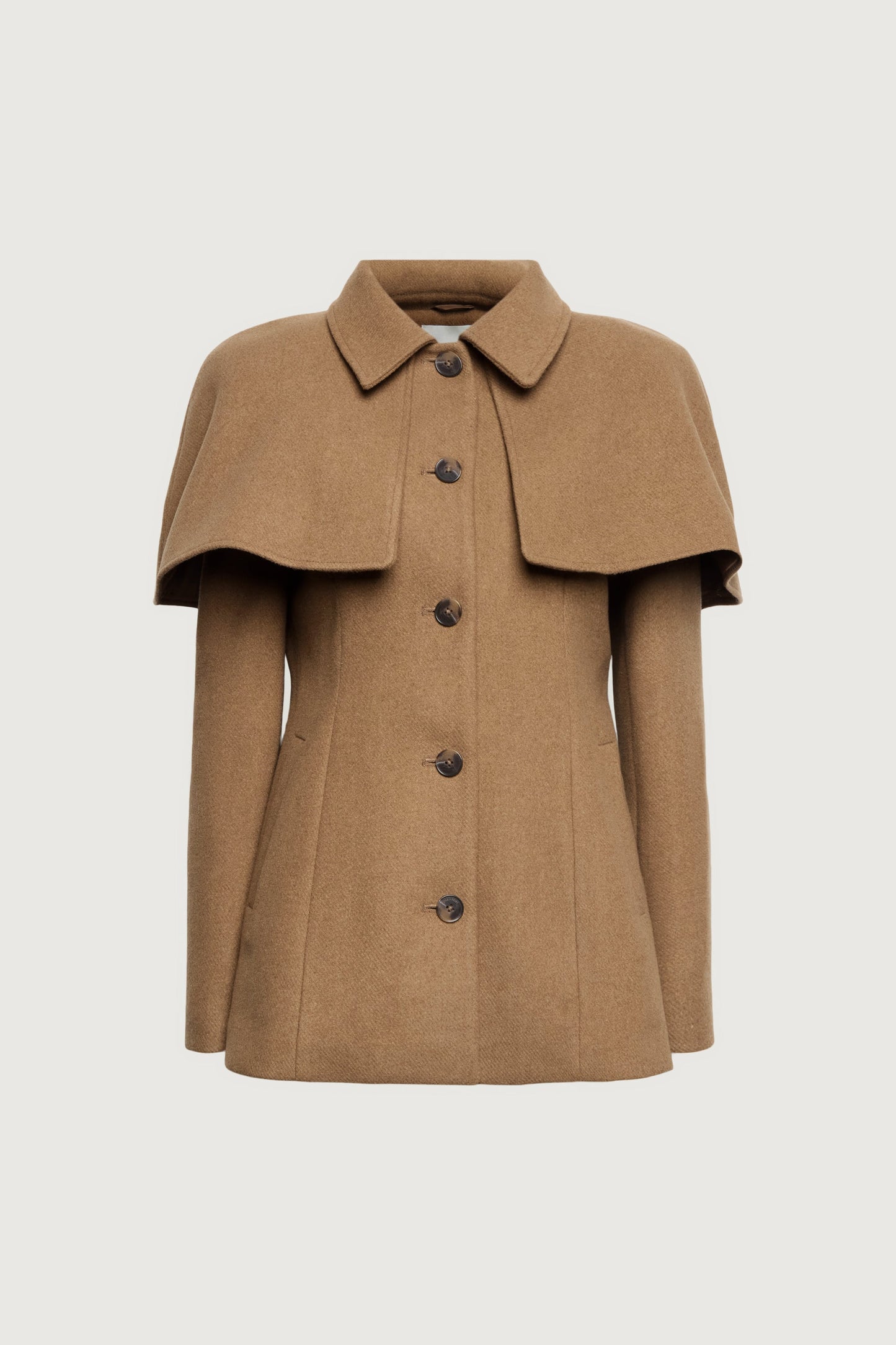 WOOL-BLEND COAT WITH CAPE