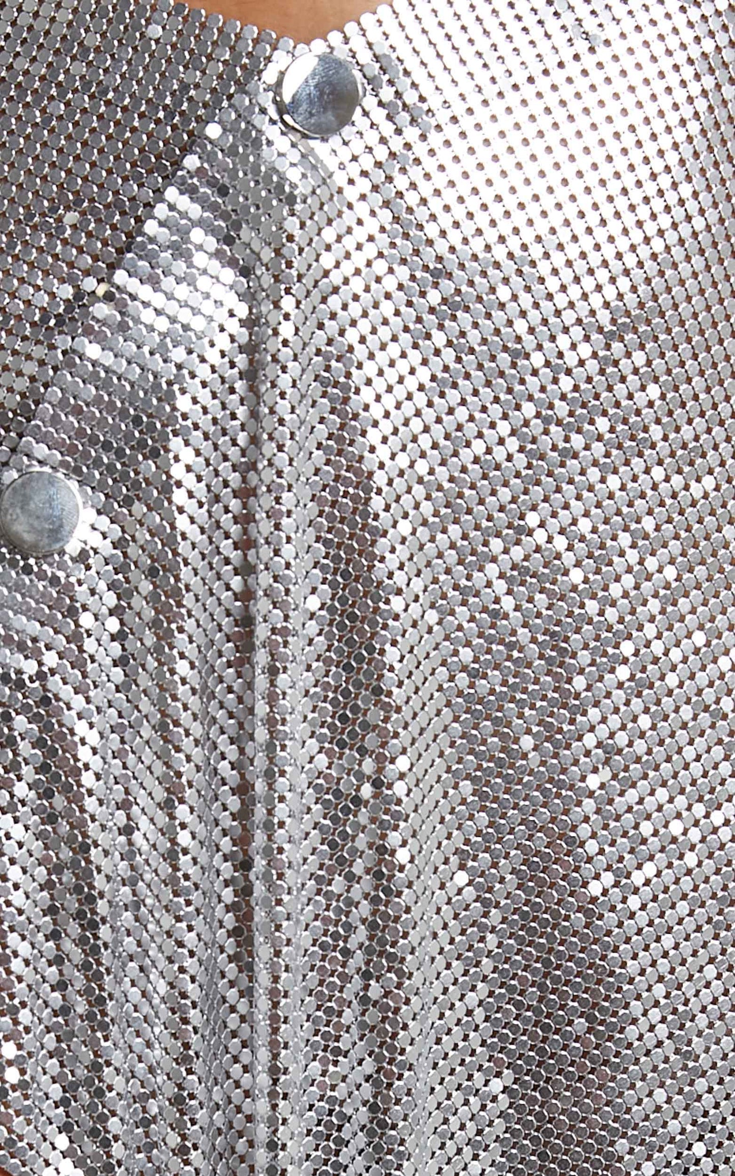 Charity Mini Skirt - Asymmetrical Mesh Skirt in Silver
