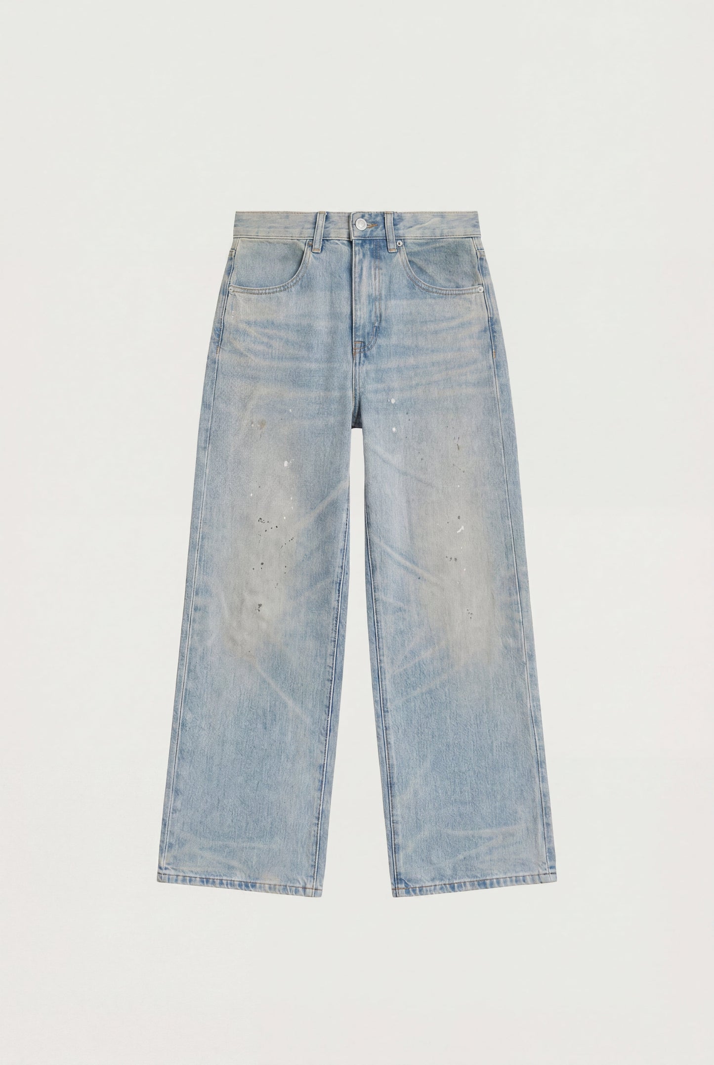 WIDE LEG JEAN WITH PAINT EFFECT