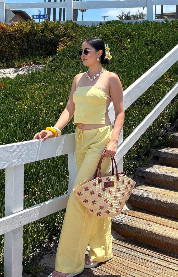 Ibiza Yellow Strapless Top
