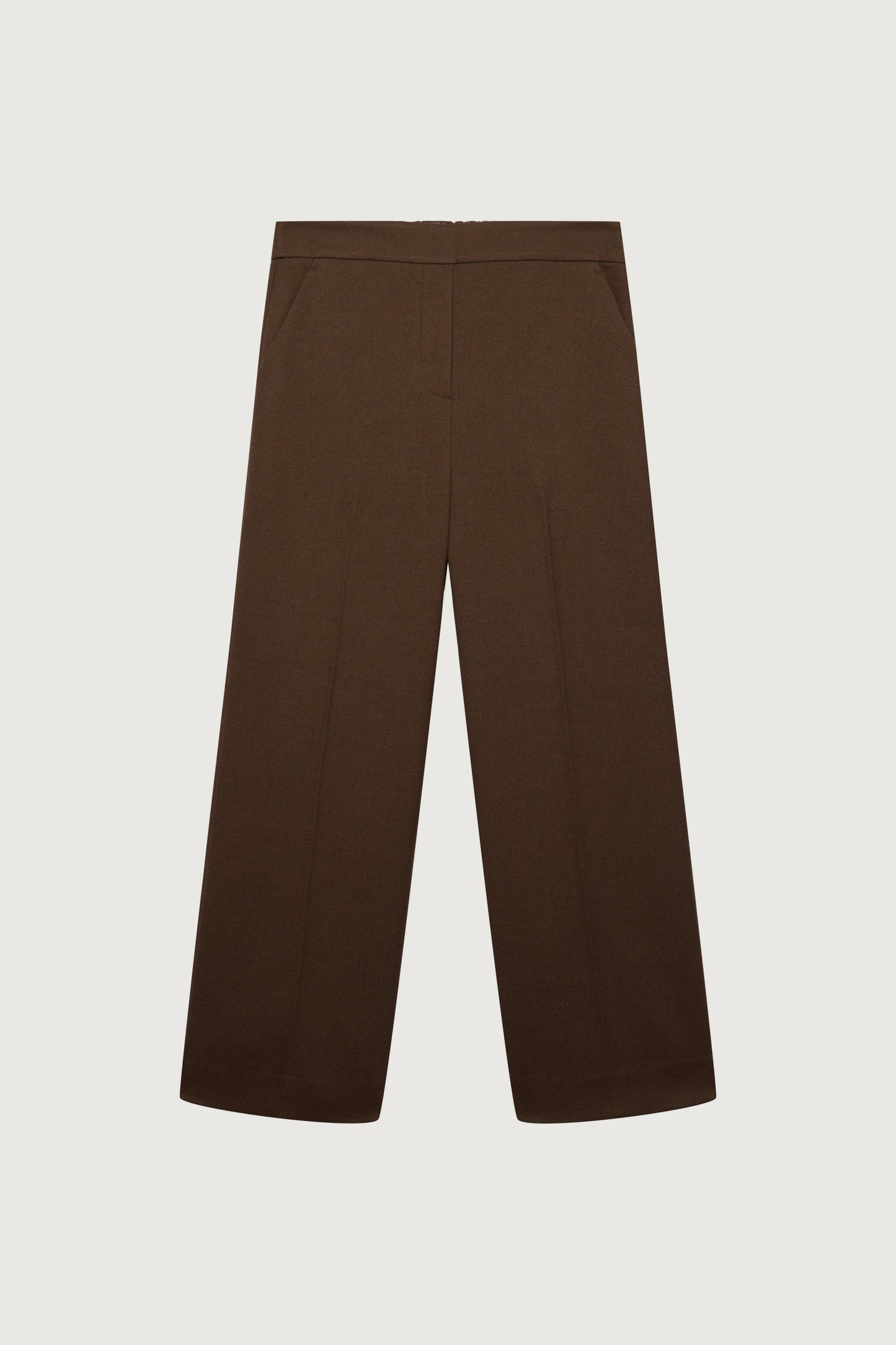 CROPPED HALF ELASTIC WAIST PANT