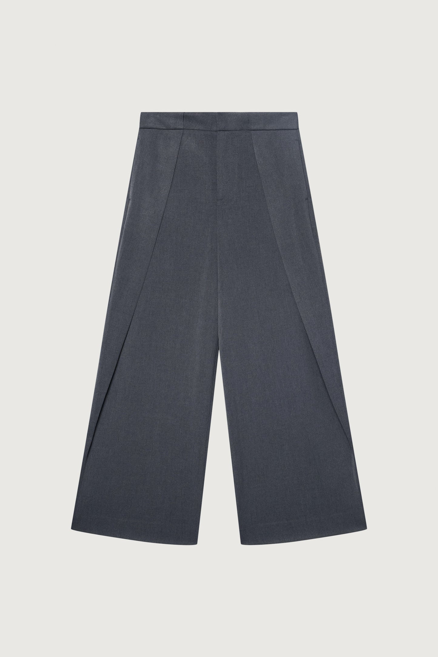 WIDE LEG PANT WITH FOLDED PLEAT