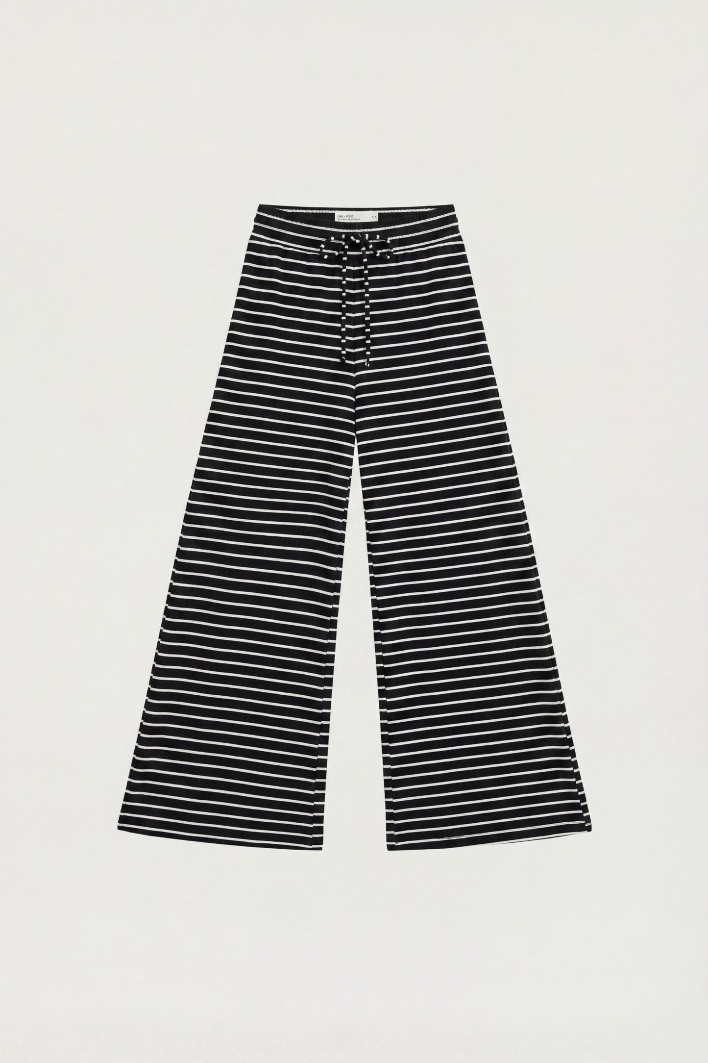 RIBBED KNIT STRIPED FLARE PANT