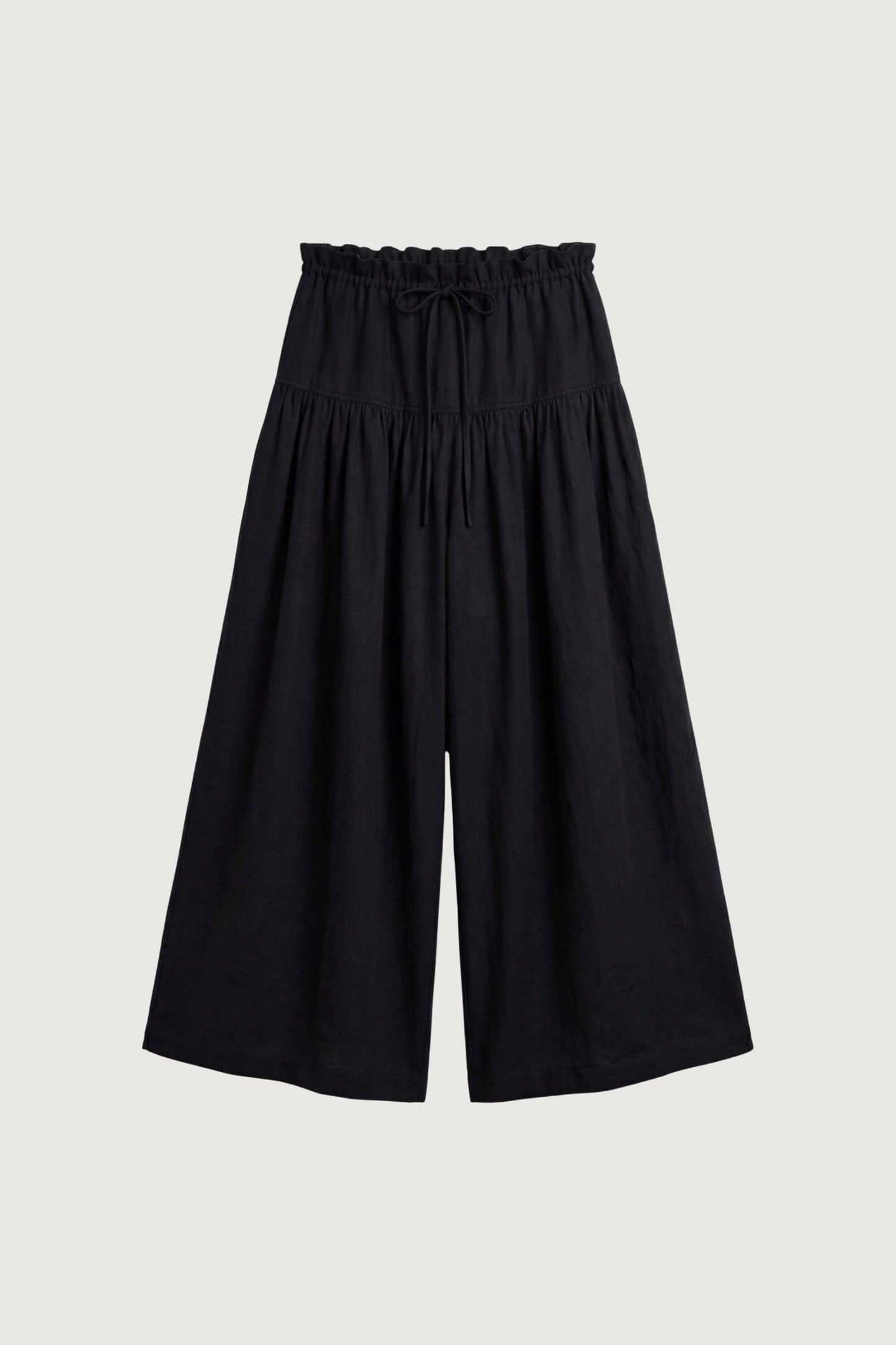 FLARED LINEN BLEND PANTS