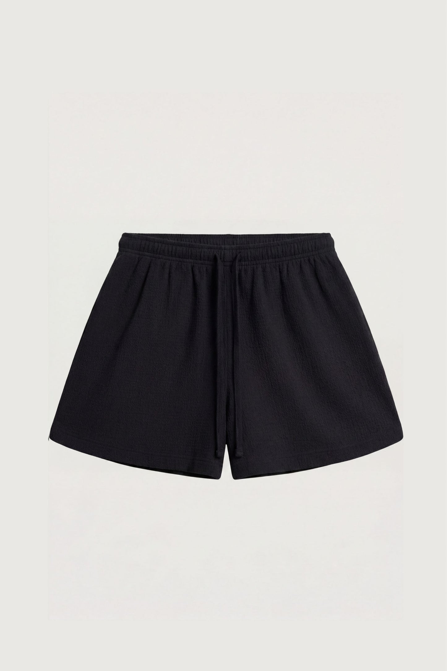 KNIT DRAWSTRING ELASTIC WAIST SHORT