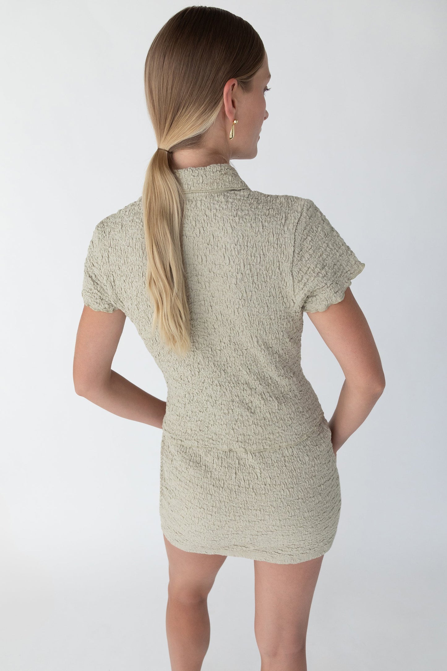 CRINKLE MINI SKIRT