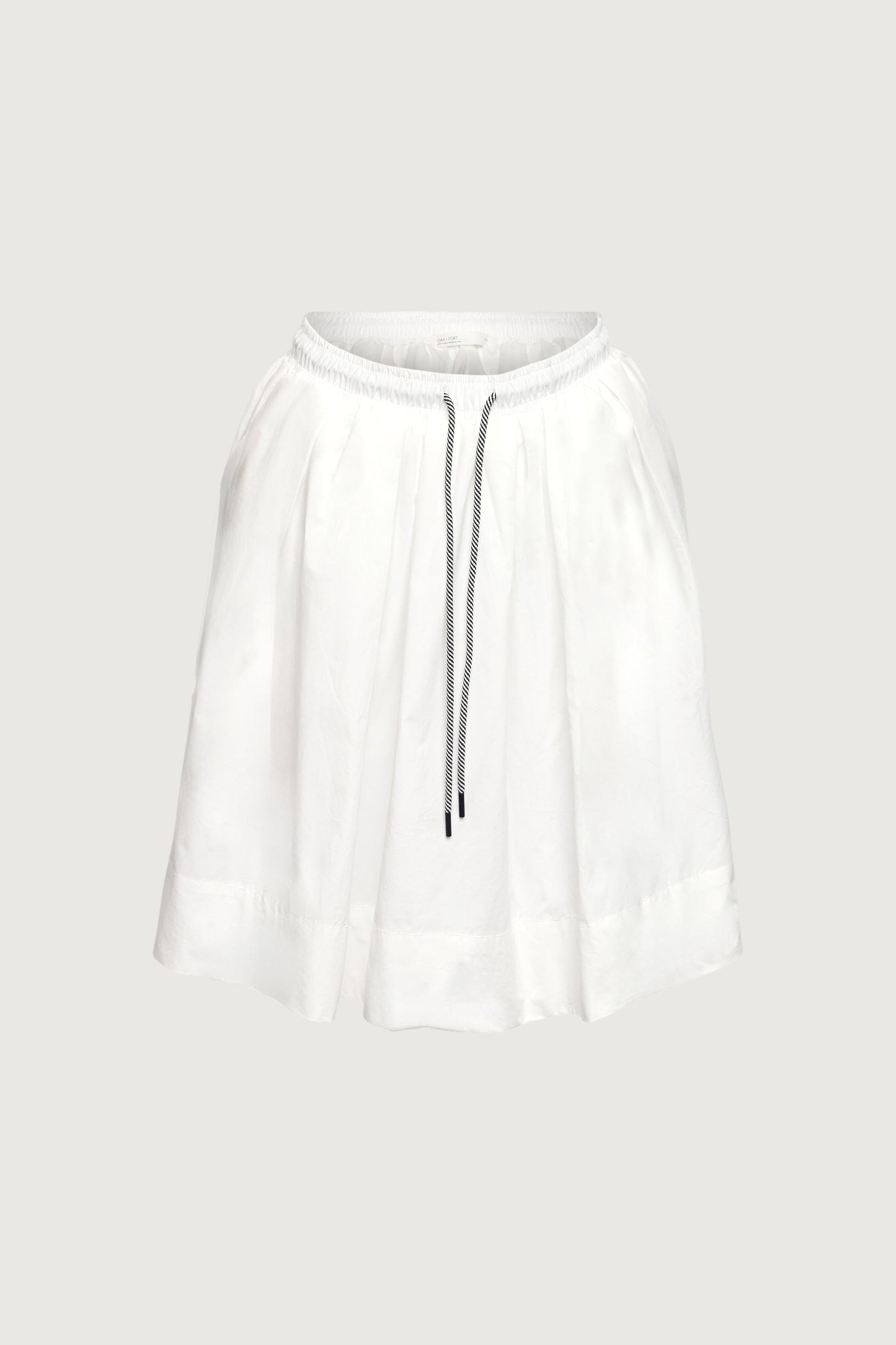 PLEATED DRAWSTRING MIDI SKIRT