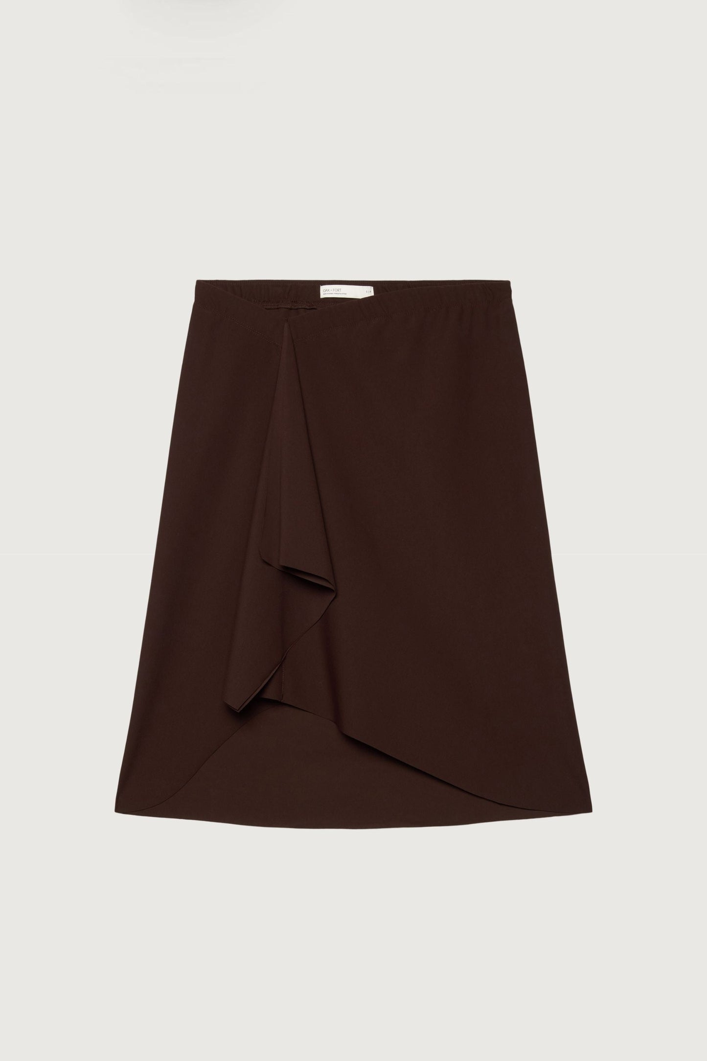 FRONT DRAPE MIDI SKIRT