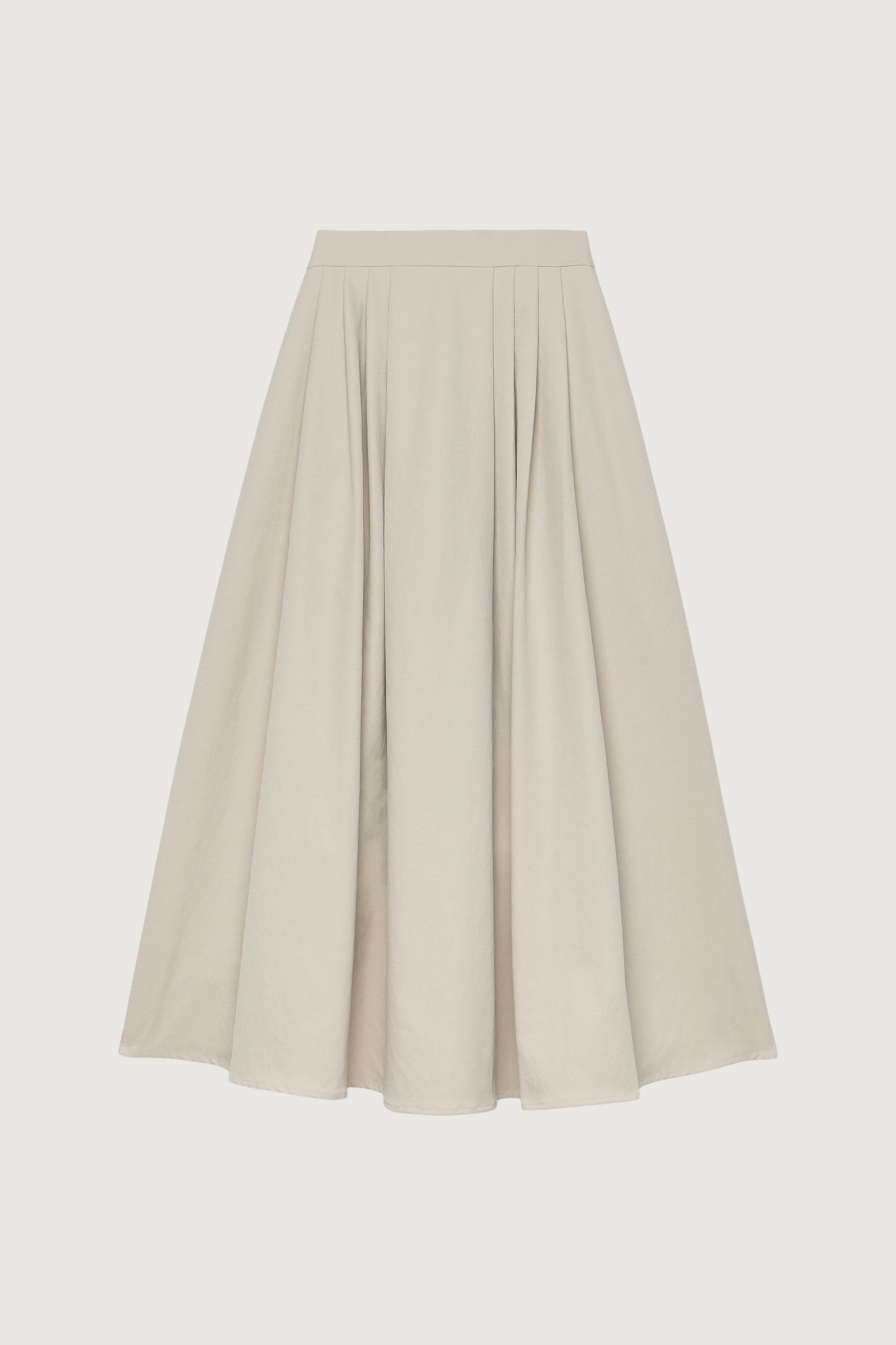 FRONT PLEATED MAXI SKIRT