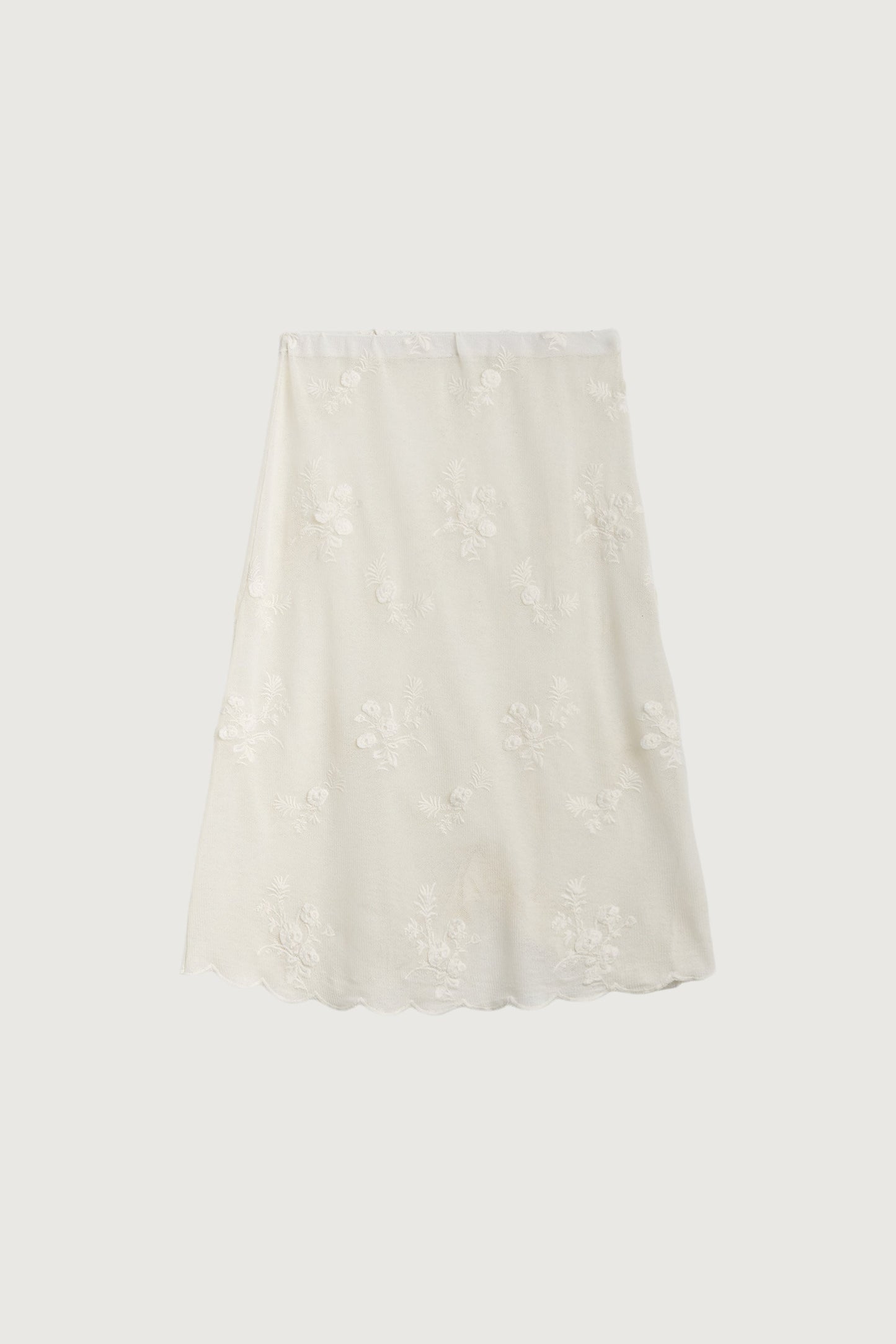 FLORAL EMBROIDERED LACE SKIRT