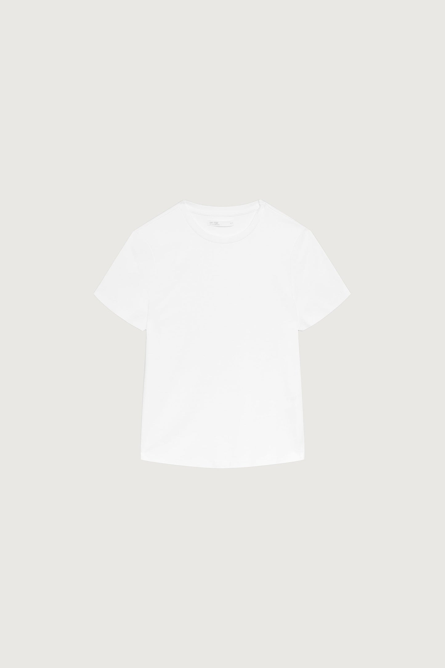 COTTON DOUBLE-KNIT CREWNECK T-SHIRT