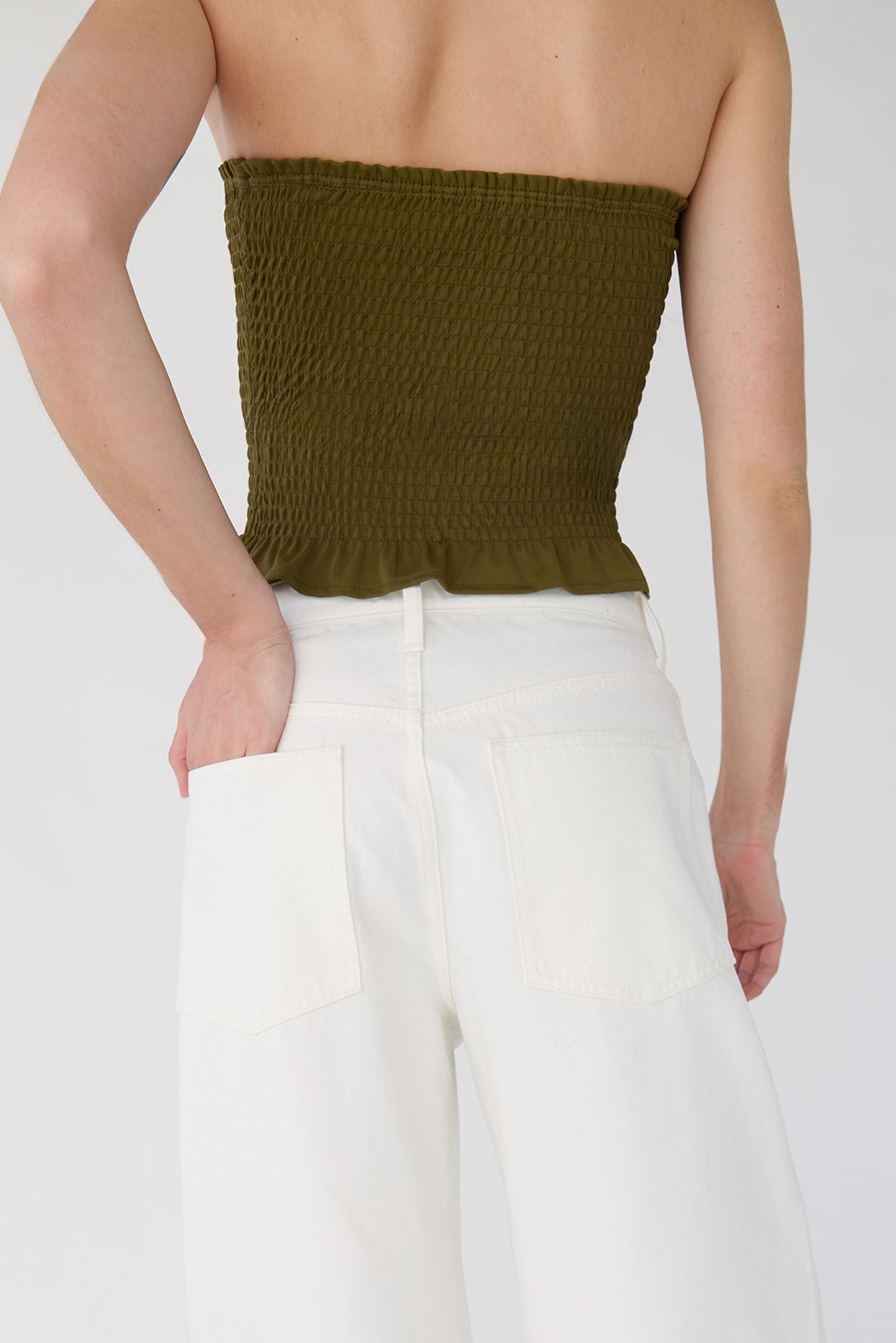 SMOCKED TUBE TOP