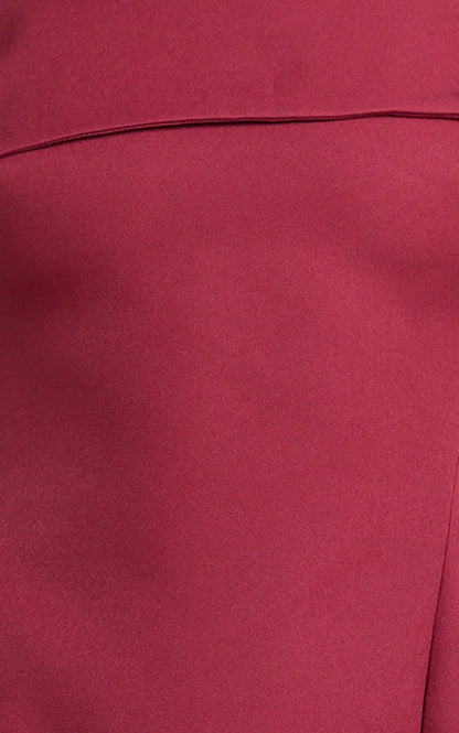 Cecilia Mini Dress - Off Shoulder Tie Detail Dress in Wine