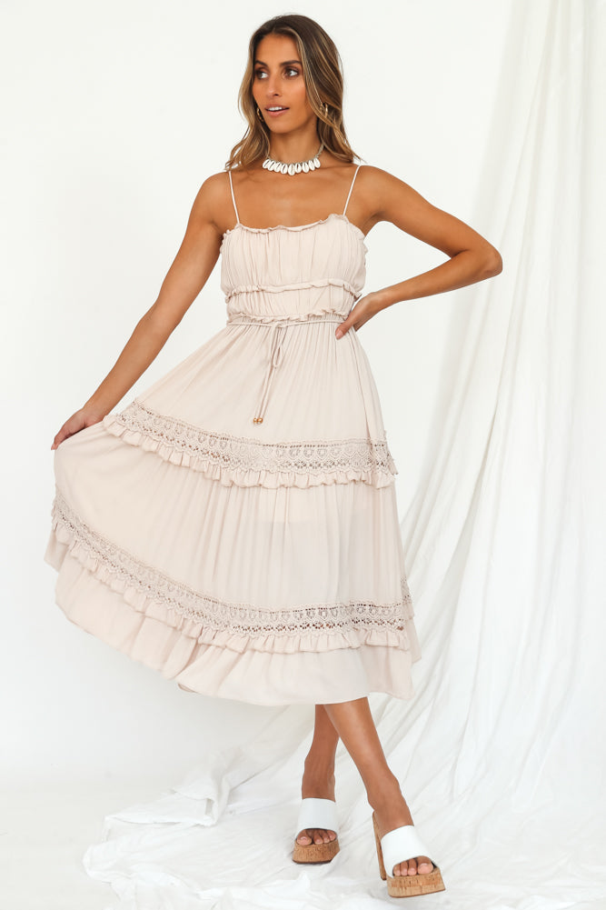 I See You Midi Dress Beige