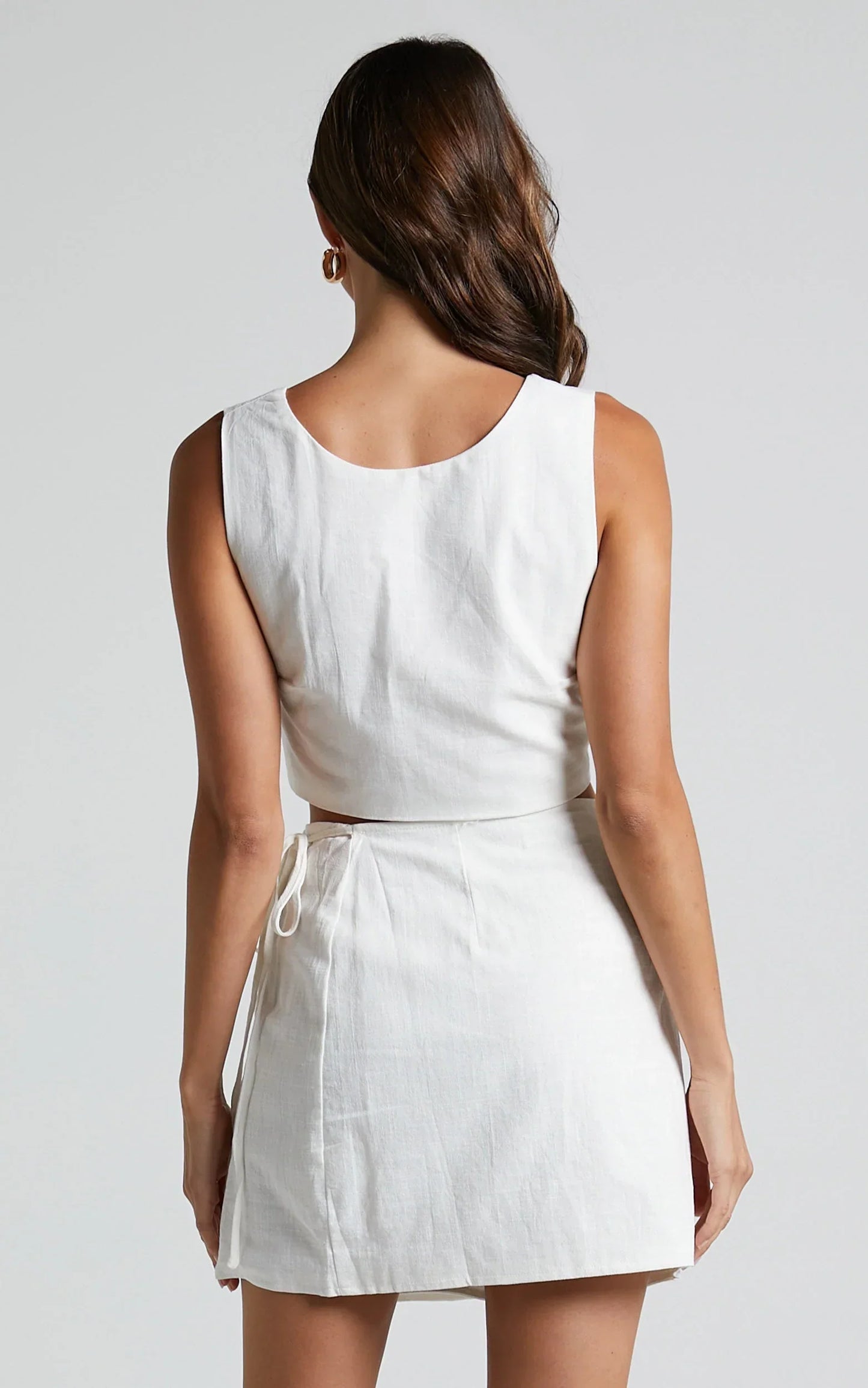 Chevy Mini Skirt - Wrap Skirt in White