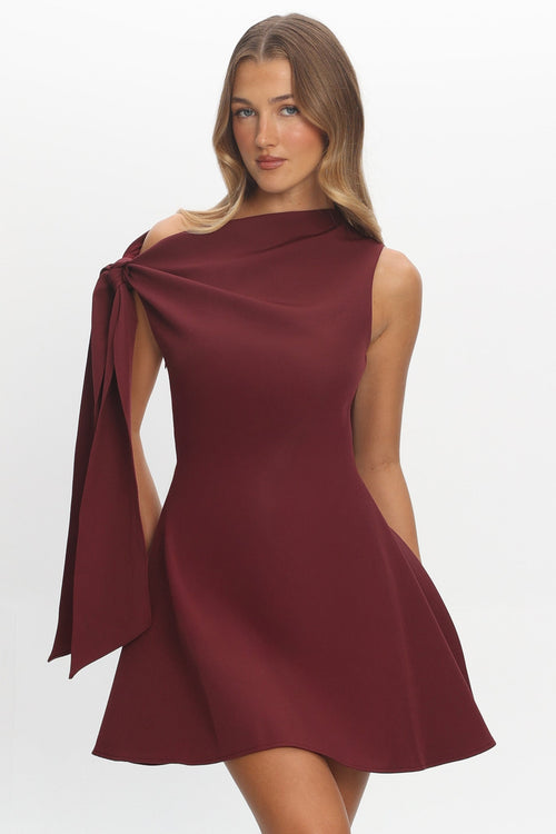 It’s A Match Mini Dress Burgundy