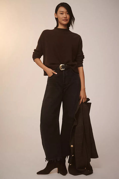 The Alani Cashmere Mock-Neck Sweater