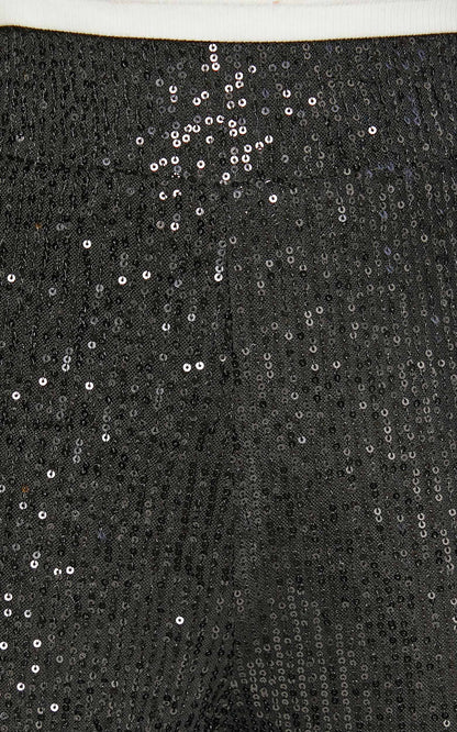 Corey Pants - Sequin Leggings in Black