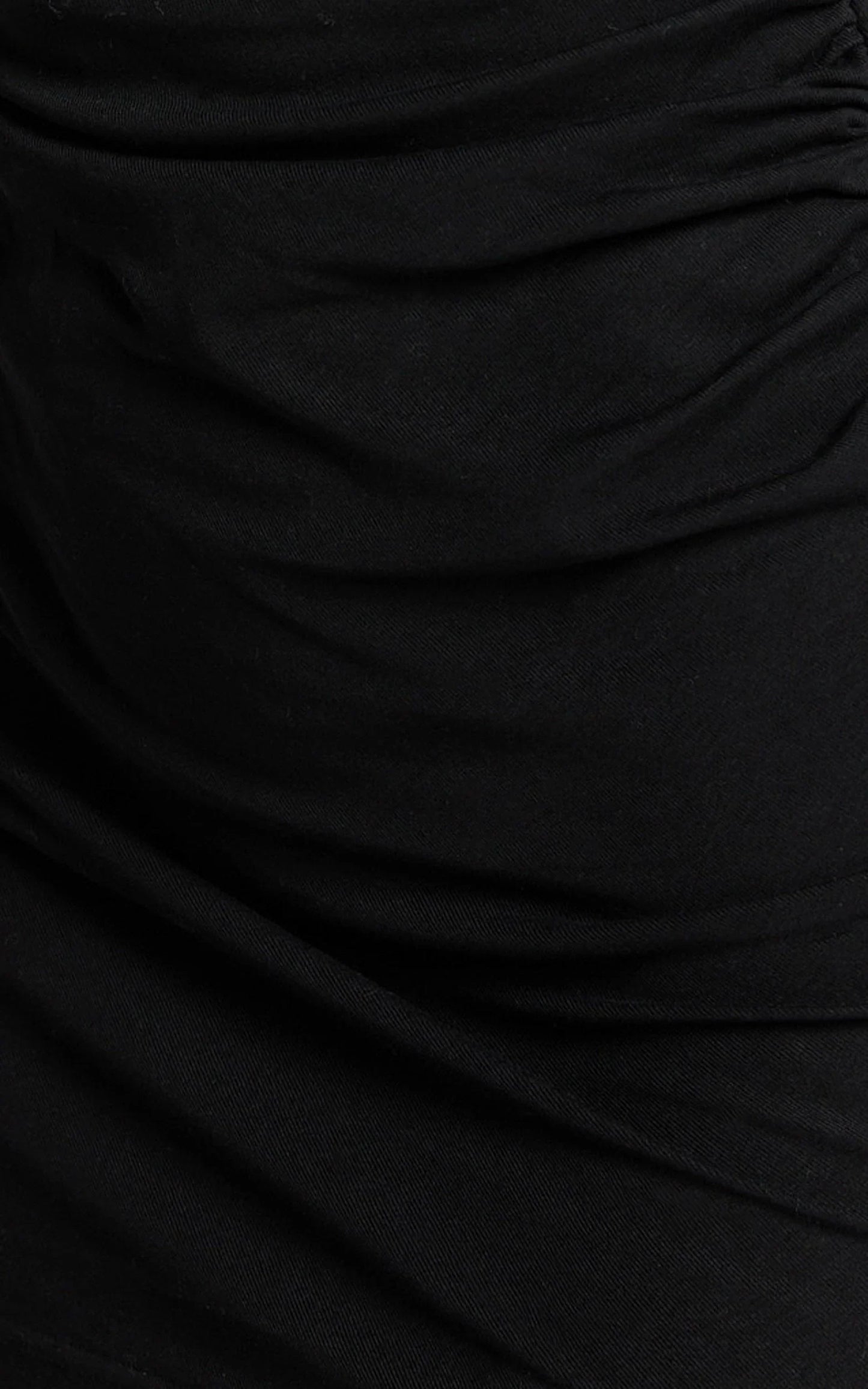 Brielle Mini Dress - Long Sleeve Ruched Bodycon Dress in Black