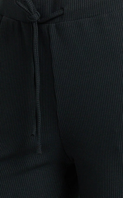 Davie Pants - High Waisted Wide Leg Pants in Black