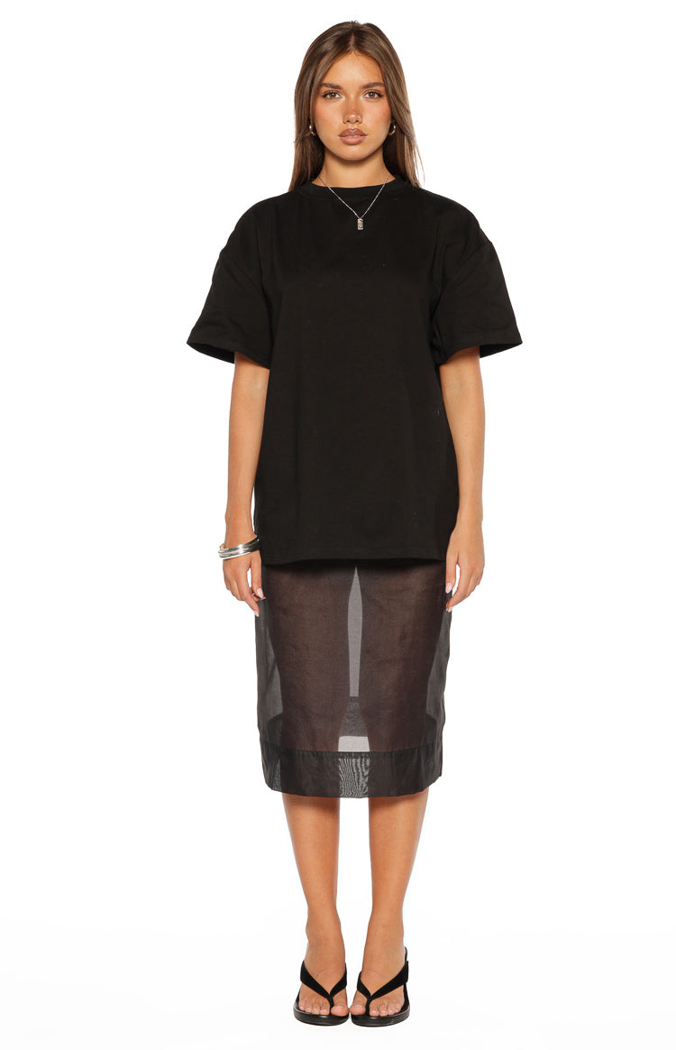 Alba Plain Black Tee