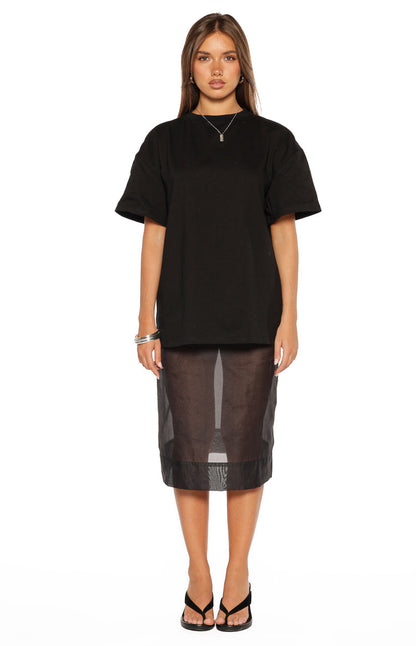 Alba Plain Black Tee