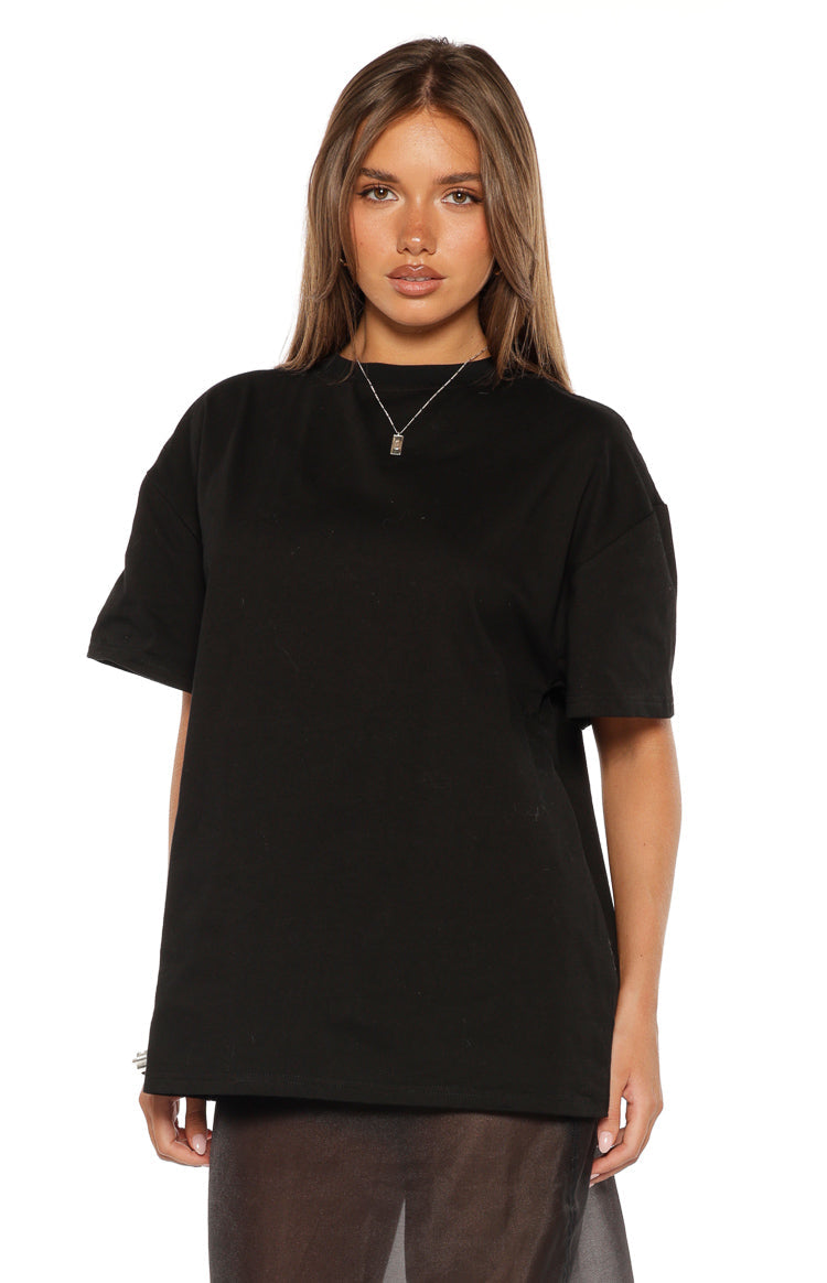 Alba Plain Black Tee