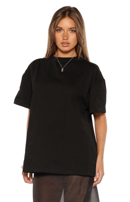 Alba Plain Black Tee