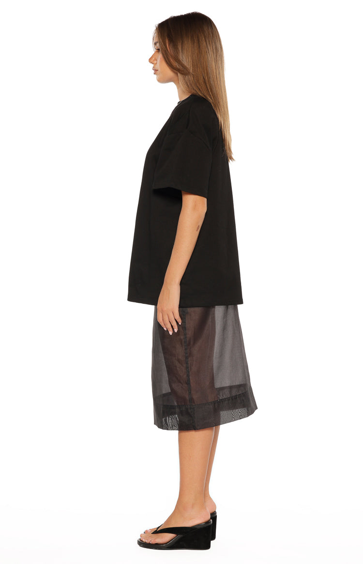Alba Plain Black Tee