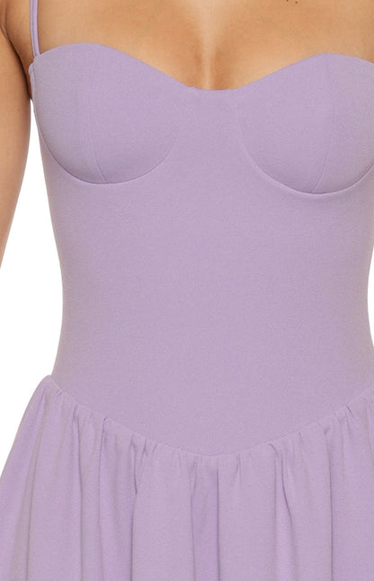 Almost Yours Lilac Crepe Maxi Dress