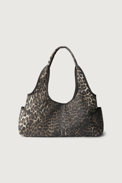LEOPARD CANVAS TOTE BAG
