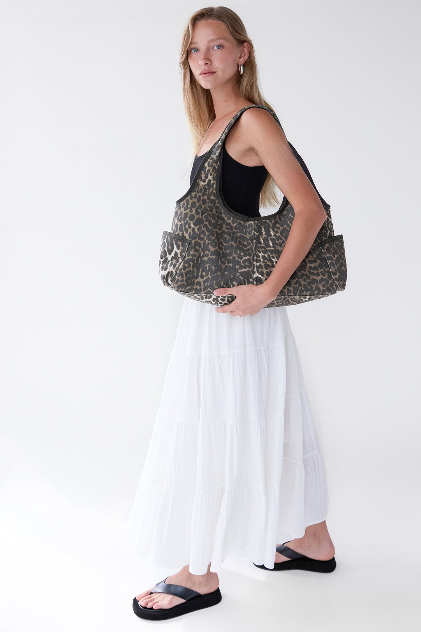 LEOPARD CANVAS TOTE BAG