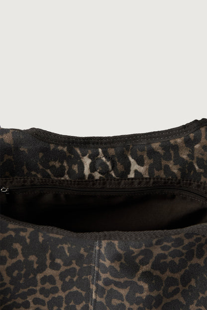 LEOPARD CANVAS TOTE BAG