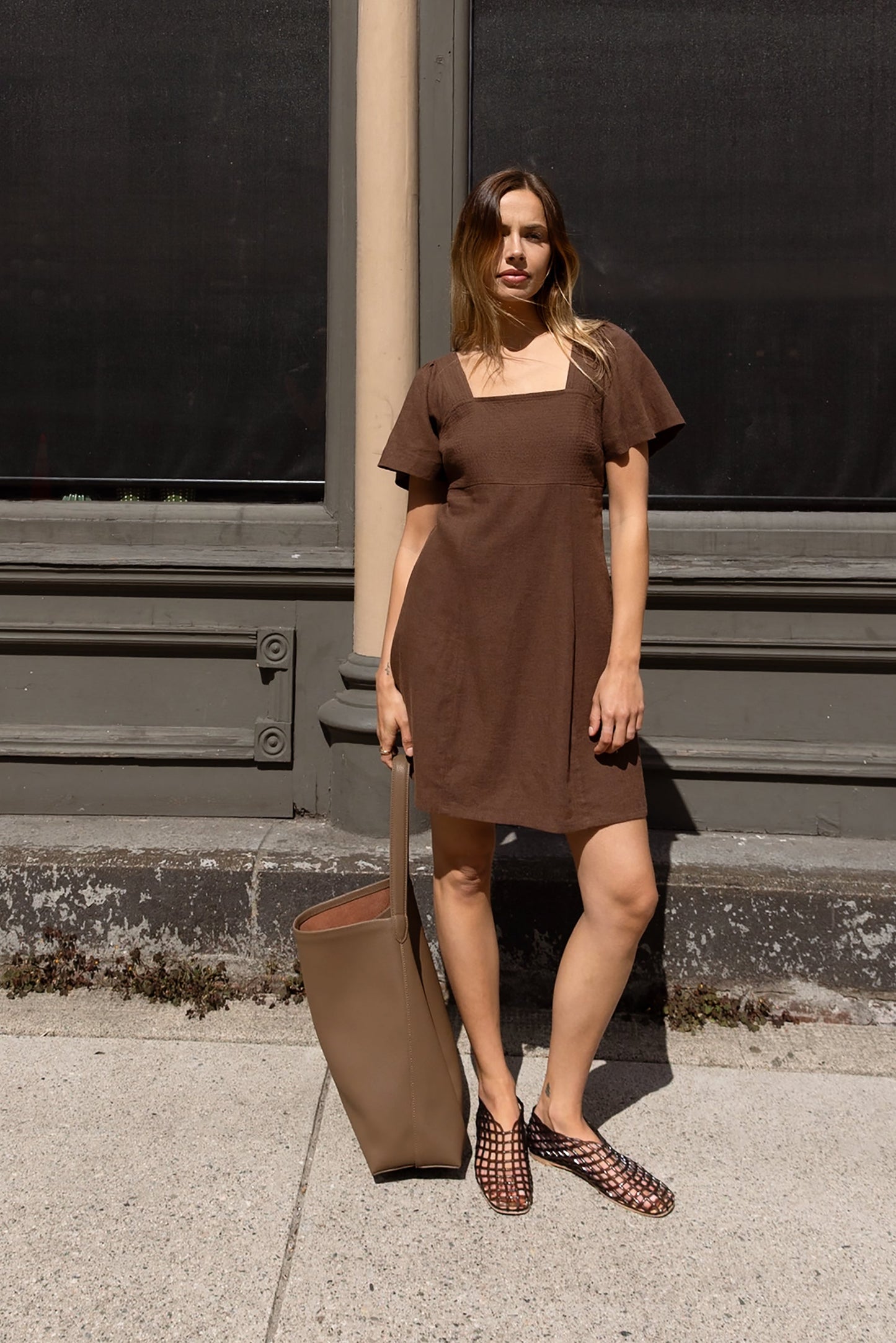 AMELIA LEATHER TOTE BAG