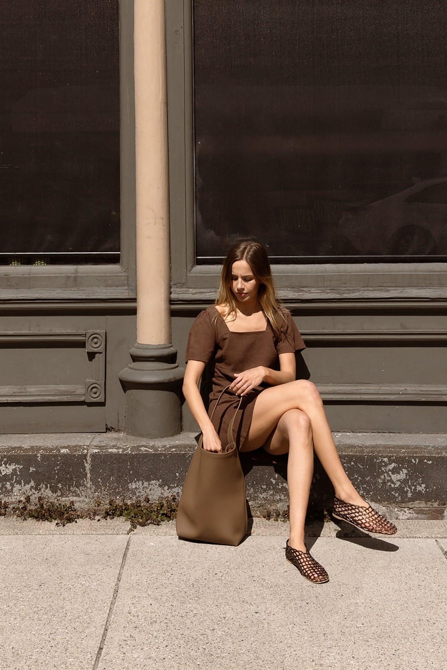AMELIA LEATHER TOTE BAG