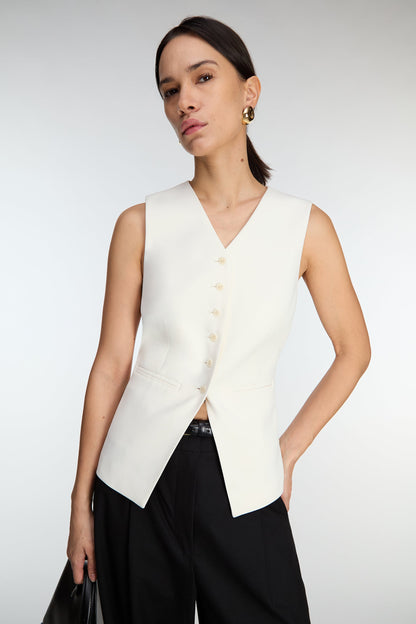 BUTTON FRONT SUITING VEST