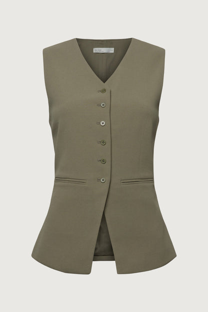 BUTTON FRONT SUITING VEST