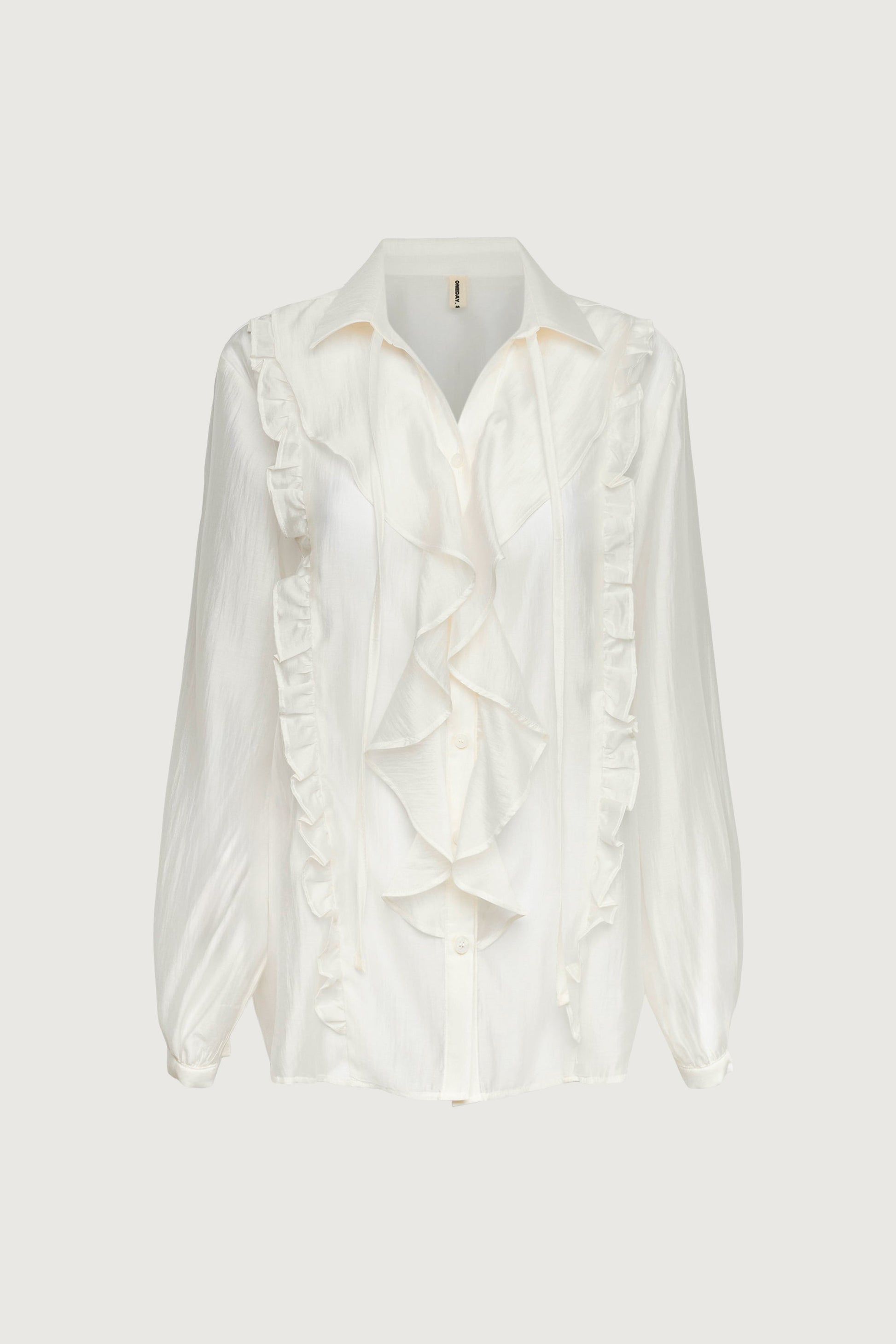 RUFFLE TIE BLOUSE
