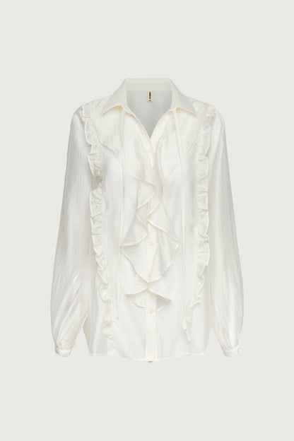 RUFFLE TIE BLOUSE