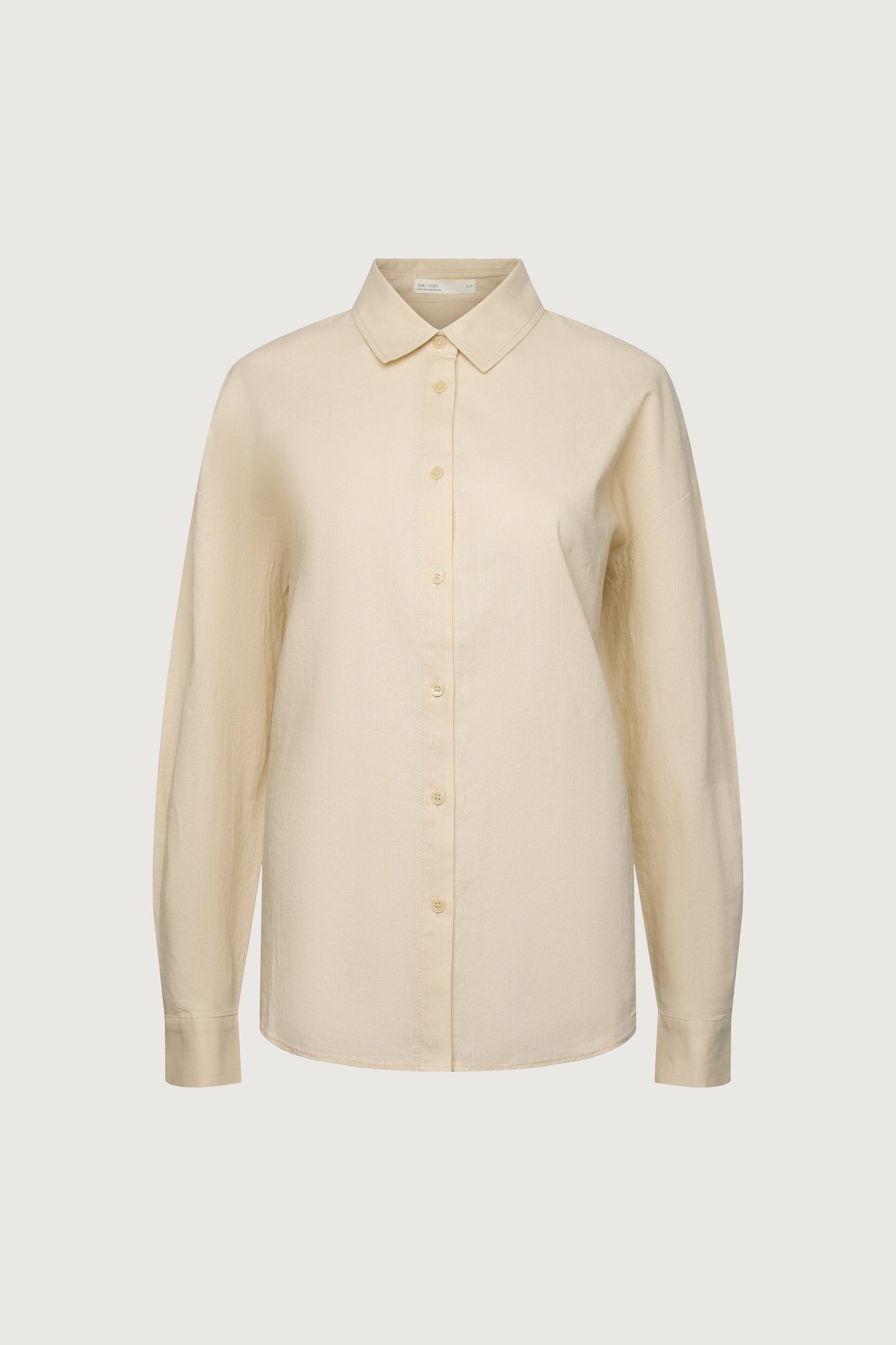 LINEN BLEND BUTTON UP SHIRT