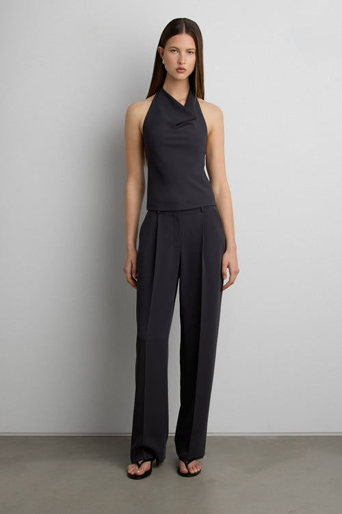 HALTER COWL NECK TOP