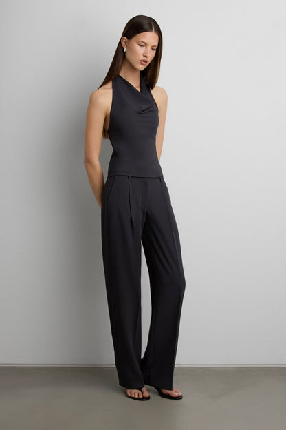 HALTER COWL NECK TOP