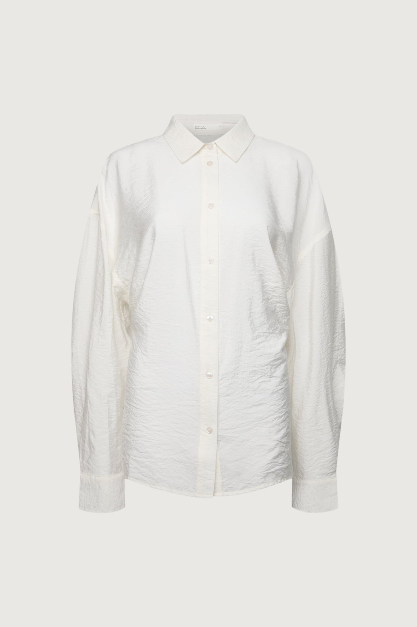 LIGHTWEIGHT CRINKLED SHIRT WITH BACK CINCHING BUTTONS