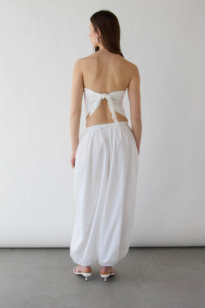 FLORAL TOP WITH LACE HEM